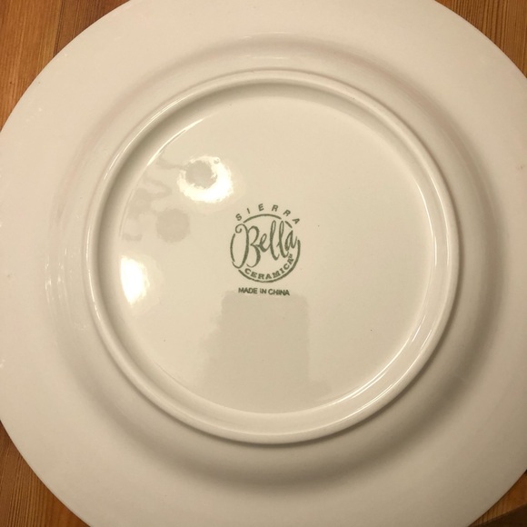 Ceramic Serving plate with matching bowl, rustic pattern - Picture 4 of 5